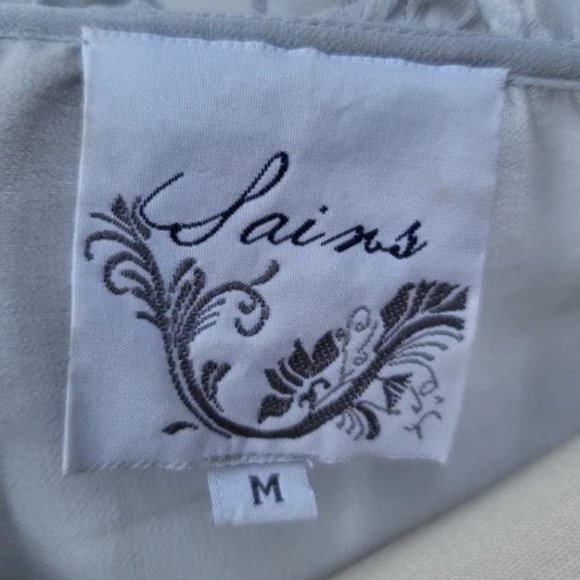 Anthropologie New Grey Silk Blouse, M - Picture 6 of 7